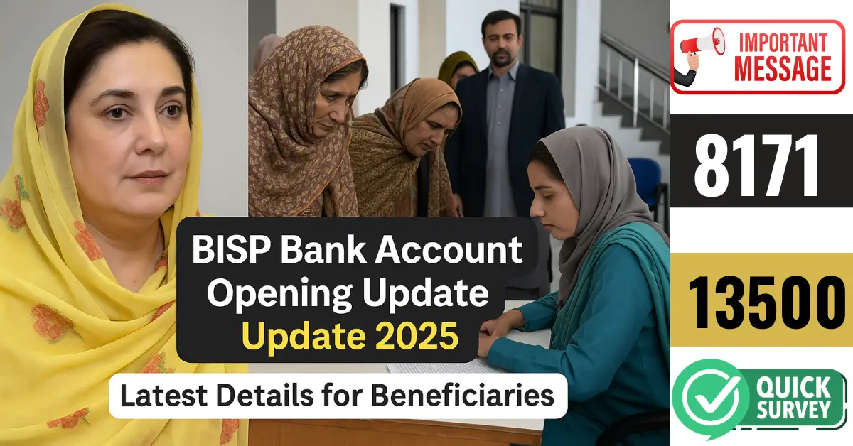 BISP Bank Account Opening Update 2025: Latest Developments from Chairperson Rubina Khalid's Visit