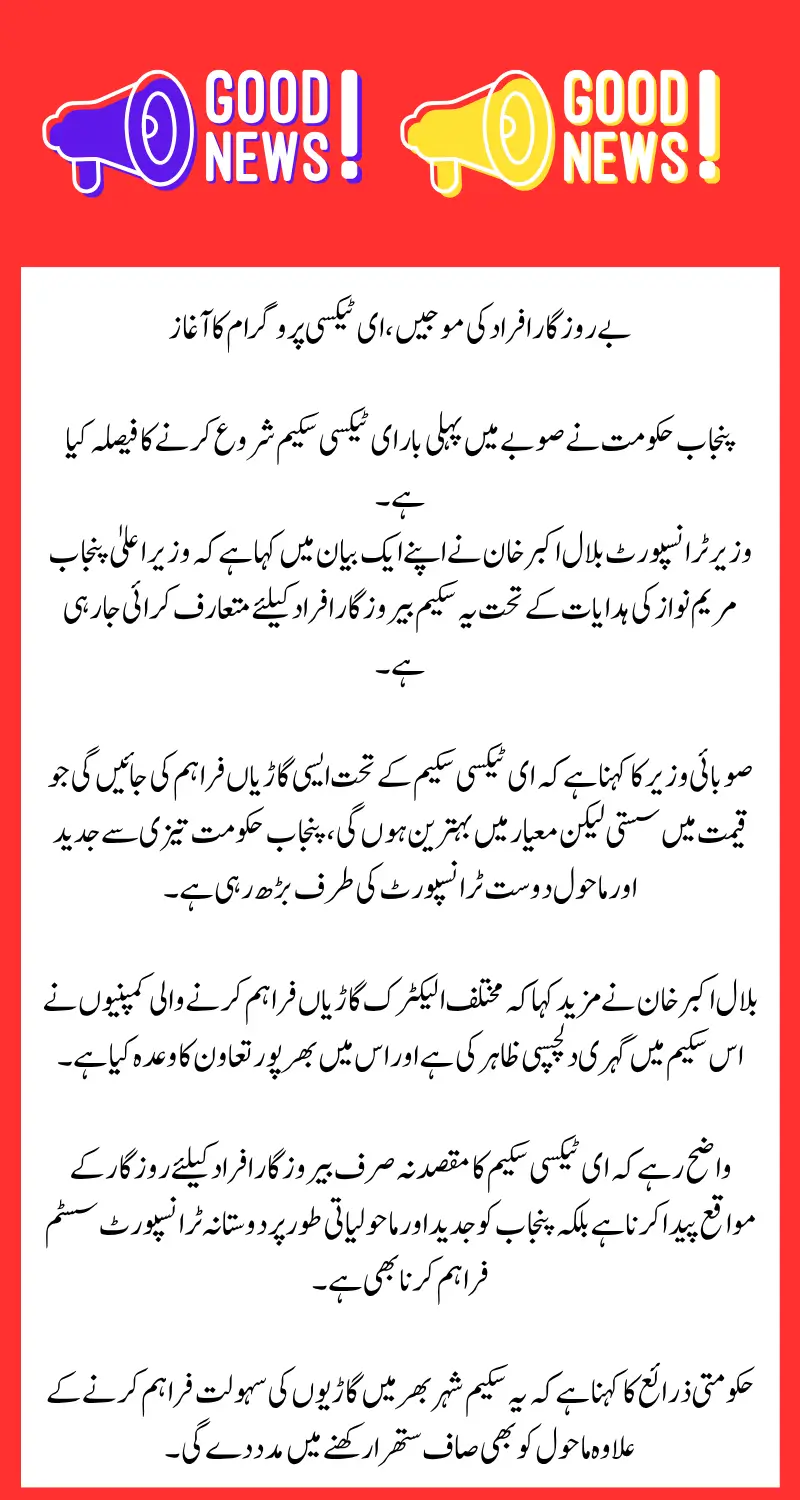 Punjab Government Launches E-Taxi Program for Unemployed People Know Complete Details Regarding Registration And Eligibility