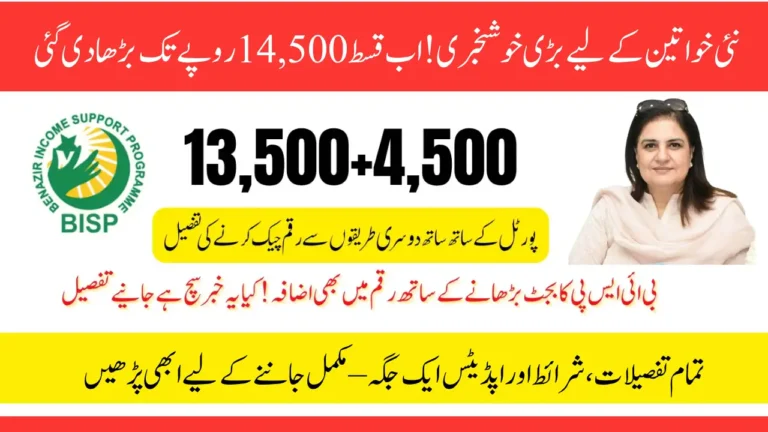 BISP Installment Increase January 2026 – 14500 Payment Confirmed for Newly Registered Women
